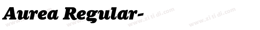 Aurea Regular字体转换